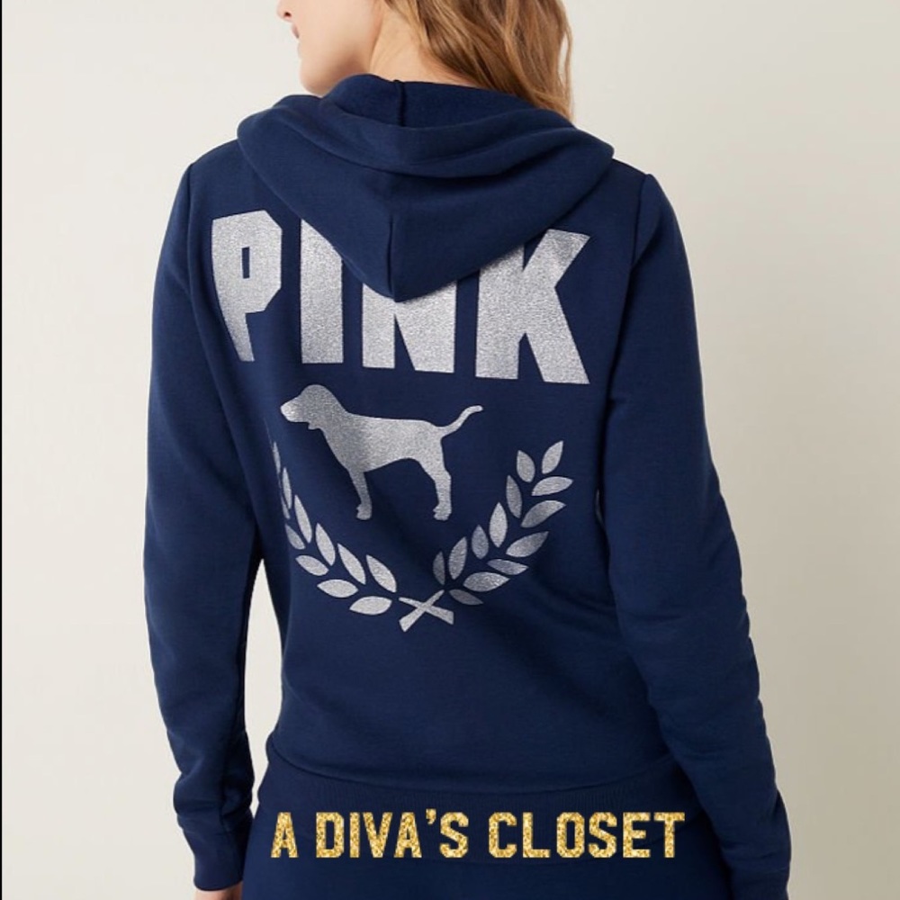 VS Pink Fleece Zip Up Hoodie